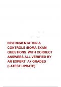   INSTRUMENTATION & CONTROLS &sol;BOMA EXAM QUESTIONS  WITH CORRECT ANSWERS ALL VERIFIED BY AN EXPERT  A&plus; GRADED &lpar;LATEST UPDATE&rpar;