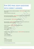 FON 241 FINAL EXAM QUESTIONS WITH CORRECT ANSWERS