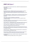 SPMT 262 Exam 1 &lpar;2025 &rpar;Latest Questions With Passed Solutions&excl;&excl;