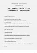 SSRA HAZMAT - IFSAC 25 Exam Questions With Correct Answers