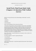 Social Psych&period; Final Exam Study Guide &lpar;Chapters 1-4&rpar; Questions With Verified Answers