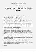 UNIV 101 Exam 1 Questions With Verified Answers