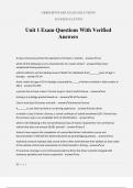 Unit 1 Exam Questions With Verified Answers