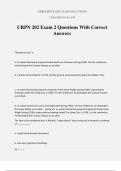 URPN 202 Exam 2 Questions With Correct Answers