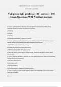 Vati green light predictor 180 - correct &ndash; 195 Exam Questions With Verified Answers