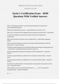 Zaxby's Certification Exam &ndash; BOH Questions With Verified Answers
