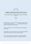 TAMIS CERTIFICATION TEST EXAM WITH GUARANTEED ACCURATE ANSWERS &vert;VERIFIED