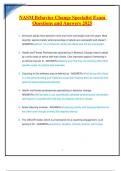 NASM Behavior Change Specialist Exam Questions and Answers 2025&period;