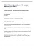 SEM Midterm &lpar;questions with correct answers&rpar; graded A&plus;