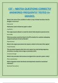 CST &ndash; NBSTSA QUESTIONS CORRECTLY  ANSWERED FREQUENTLY TESTED A&plus;  GRADED&period;
