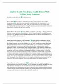Shadow Health Tina Jones&comma; Health History With Verified Study Solutions