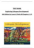 TEST BANK  Exploring Lifespan Development 4th Edition by Laura E&period; Berk All Chapters 1 to 19 ISBN-9780134419701