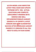 US EPA MODEL LEAD INSPECTOR LATEST FINAL EXAM 2024 UPDATE TESTBANK WITH  550&plus;  ACTUAL QUESTIONS AND COMPLETE 100&percnt;CORRECT ANSWERS WITH VERIFIED AND WELL EXPLAINEDRATIONALES ALREADY GRADED A&plus; BY EXPERTS &vert;LATEST VERSION 2024 WITH GUARANTEED SUCCESS AFTER DOW