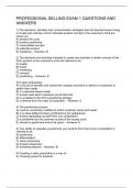 PROFESSIONAL SELLING EXAM 1 Q&A 2024&sol;2025