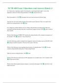 NUTR 400 Exam 3 Questions And Answers Rated A&plus;
