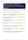 Kaplan & Sadock&rsquo;s Synopsis of Psychiatry Early-Onset Schizophrenia Exam Questions and Correct Answers