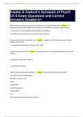 Kaplan & Sadock-s Synopsis of Psych Ch 6 Exam Questions and Correct Answers Graded A&plus;