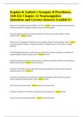 Kaplan & Sadock-s Synopsis of Psychiatry&comma; 11th Ed&period; Chapter 12 Neurocognitive Questions and Correct Answers Graded A&plus;