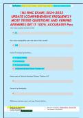 NJ RMC EXAM&vert;2024-2025  UPDATE&vert;COMPREHENSIVE FREQUENTLY  MOST TESTED QUESTIONS AND VERIFIED  ANSWERS&vert;GET IT 100&percnt; ACCURATE&excl;&excl; Pass