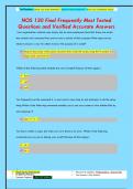 NOS 120 Final Frequently Most Tested  Questions and Verified Accurate Answers