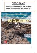 Test Bank for Essentials of Biology 7th Edition by Mader&comma; All Chapters 1 to 32 Covered&comma; Verified Latest Edition