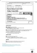 2024 Pearson Edexcel In GCE History &lpar;9HI0&sol;2G&rpar; Advanced  Paper 2&colon; Depth study  Option 2G&period;1&colon; The rise and fall of fascism in Italy&comma; c1911&ndash;46  Option 2G&period;2&colon; Spain&comma; 1930&ndash;78&colon; republicanism&comma; Francoism and the re-establishment of democracy QUESTION PAPER AND MARK