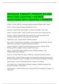 MASSAGE THERAPY PRINCIPLES AND PRACTICE CHAPTER 1 REVIEW QUESTIONS WITH VERIFIED ANSWERS&period;