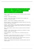 MASSAGE THERAPY PRINCIPLES AND PRACTICE - CHAPTER 9 QUESTIONS WITH COMPLETE ANSWERS&period;