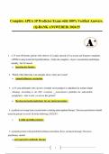 Complete APEA 3P Predictor Exam with 100&percnt; Verified Answers&period; &lpar;Q-BANK ANSWERED&rpar; 2024&sol;25