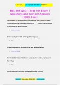 BIBL-104 Quiz 1&comma; BIBL 104 Exam 1 Questions and Correct Answers &lpar;100&percnt; Pass&rpar;
