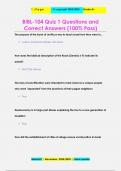 BIBL-104 Quiz 1 Questions and  Correct Answers &lpar;100&percnt; Pass&rpar;