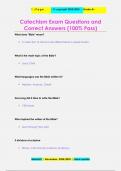 Catechism Exam Questions and  Correct Answers &lpar;100&percnt; Pass