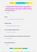 Catechism Final Exam Questions  and Correct Answers &lpar;100&percnt; Pass&rpar;