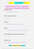 Catechism Final Exam Questions  and Correct Answers &lpar;100&percnt; Pass&rpar;
