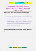 Catechism Mid-Term Review Questions and Correct Answers &lpar;100&percnt; Pass&rpar;