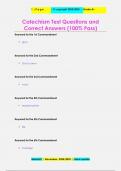 Catechism Test Questions and  Correct Answers &lpar;100&percnt; Pass&rpar;