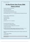 NY Real Estate State Exam &lpar;Mult Choice&rpar; Solved&period;
