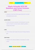 Liberty University HLTH 330 Questions and Correct Answers &lpar;100&percnt; Pass&rpar;