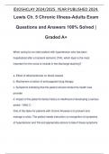 Lewis Ch&period; 5 Chronic Illness-Adults Exam Questions and Answers 100&percnt; Solved &vert; Graded A&plus;