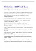 Mobile Crane NCCER Study Guide Questions and Answers Fully Solved 100&percnt;