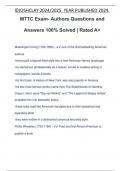 MTTC Exam- Authors Questions and Answers 100&percnt; Solved &vert; Rated A&plus;