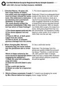 Certified Medical-Surgical Registered Nurse Sample Question with 100&percnt; Correct Verified Answers&sol; AGRADE