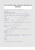 Fire and life safety educator Questions &  Answers