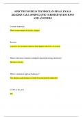 SPECTRUM FIELD TECHNICIAN FINAL EXAM 2024&sol;2025 FALL-SPRING QTR VERIFIED QUESTIONS  AND ANSWERS