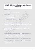 AVMG 3600 test 3 Quizzes with Correct  Answers