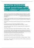 AMAZON INTERVIEW EXAM QUESTIONS WITH ALL CORRECT ANSWERS 