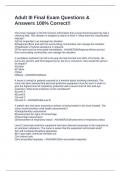 Adult III Final Exam Questions & Answers 100&percnt; Correct&excl;&excl;