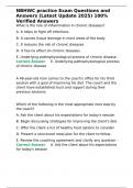 NBHWC practice Exam Questions and Answers &lpar;Latest Update 2025&rpar; 100&percnt; Verified Answers