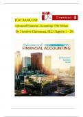 Test Bank For Advanced Financial Accounting 13th Edition By Theodore Christensen&comma; Complete Chapters 1 - 20&comma; Verified Newest Version