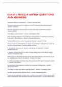 EXAM 1&colon; NSG124 REVIEW QUESTIONS AND ANSWERS